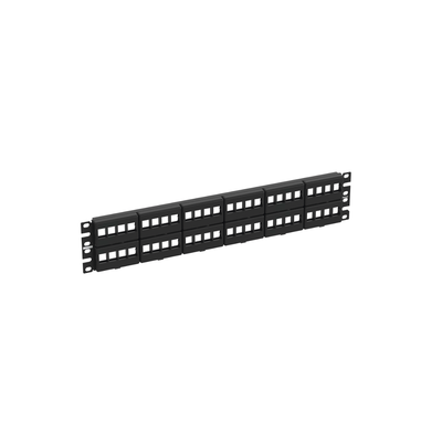 Panel de Parcheo Modular Keystone (Sin Conectores), de 48 Puertos, Identificación con Etiqueta Adhesiva, 2UR PANDUIT - Vis...