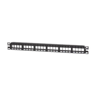 Panel de Parcheo Modular Keystone (Sin Conectores), Numerado y Espacio para Etiquetas, de 24 Puertos, 1UR - PANDUIT