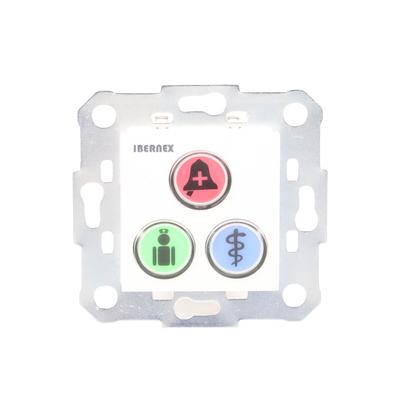Modulo de 3 Botones iluminados con Lector RFID 125 KHz / Alarma / Cancelar y Código Azul / BUS RS485 / Compatible con NX00...