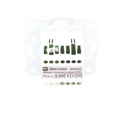Modulo de 3 Botones iluminados con Lector RFID 125 KHz / Alarma / Cancelar y Código Azul / BUS RS485 / Compatible con NX00...