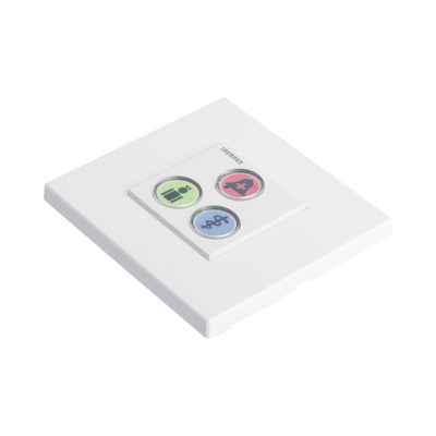 Modulo de 3 Botones iluminados con Lector RFID 125 KHz / Alarma / Cancelar y Código Azul / BUS RS485 / Compatible con NX00...