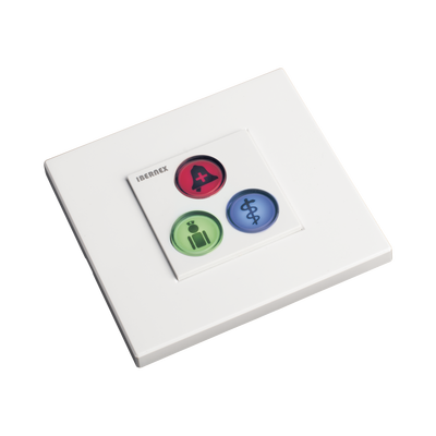 Modulo de 3 Botones iluminados con Lector RFID 125 KHz / Alarma / Cancelar y Código Azul / BUS RS485 / Compatible con NX00...