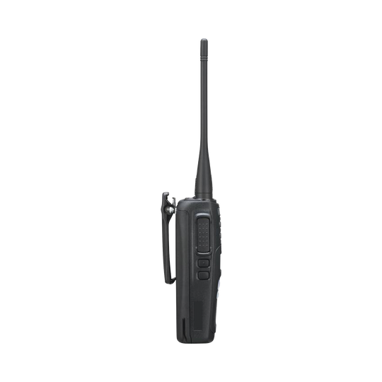 Radio portátil UHF 450-520 MHz, Analógico, 5 Watts, 260 Canales, 9 Teclas, IP55, MIL-STD-810, GPS*, Inc. antena, batería, ...