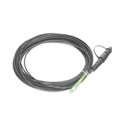 Jumper de Fibra Óptica, Conector SC/APC - Conexión a Caja FDP460, Redondo, 10 Metros (32.81 Pies), Forro 3 mm, G657A2, Neg...
