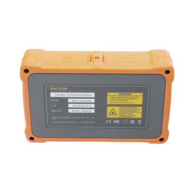 OTDR Monomodo para Pruebas en Enlaces de Fibra Óptica, Longitudes de Onda 1310 y 1550 nm, Entrada SC/APC TEMPO - Vista 5