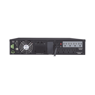 UPS de 1000 VA/900 W, Online Doble Conversión, Entrada 120 Vca NEMA 5-15P, Onda Senoidal Pura, Rack o Torre de 2 UR, Con 8...