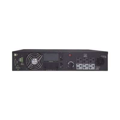 UPS de 2200 VA/1800 W, Online Doble Conversión, Entrada 120 Vca NEMA 5-20P, Onda Senoidal Pura, Rack o Torre de 2 UR, Con ...