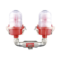 Lámpara de Obstrucción Aeronáutica / Luz Fija Tipo L-810 / Doble LED Rojo / 120-240 Vca / 360° Cobertura Horizontal / IR 850 nm | SIERRA STORE