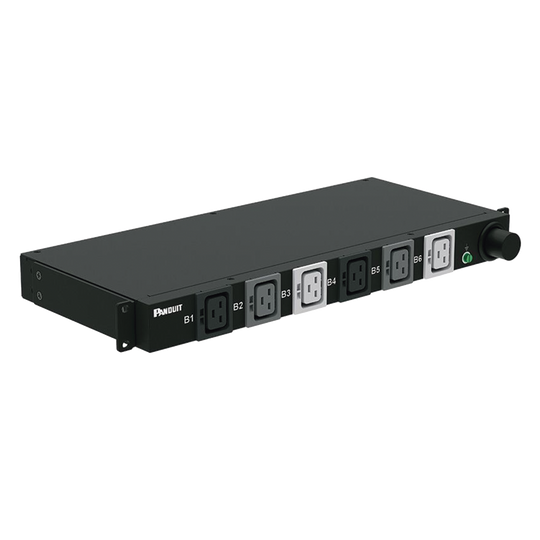 PANDUIT P06B02M - PDU Básico para Rack / 6 Salidas C19 / Entrada Trifásica 50 A / 208 Vca / Horizontal 1U / 19 in | SIERRA STORE