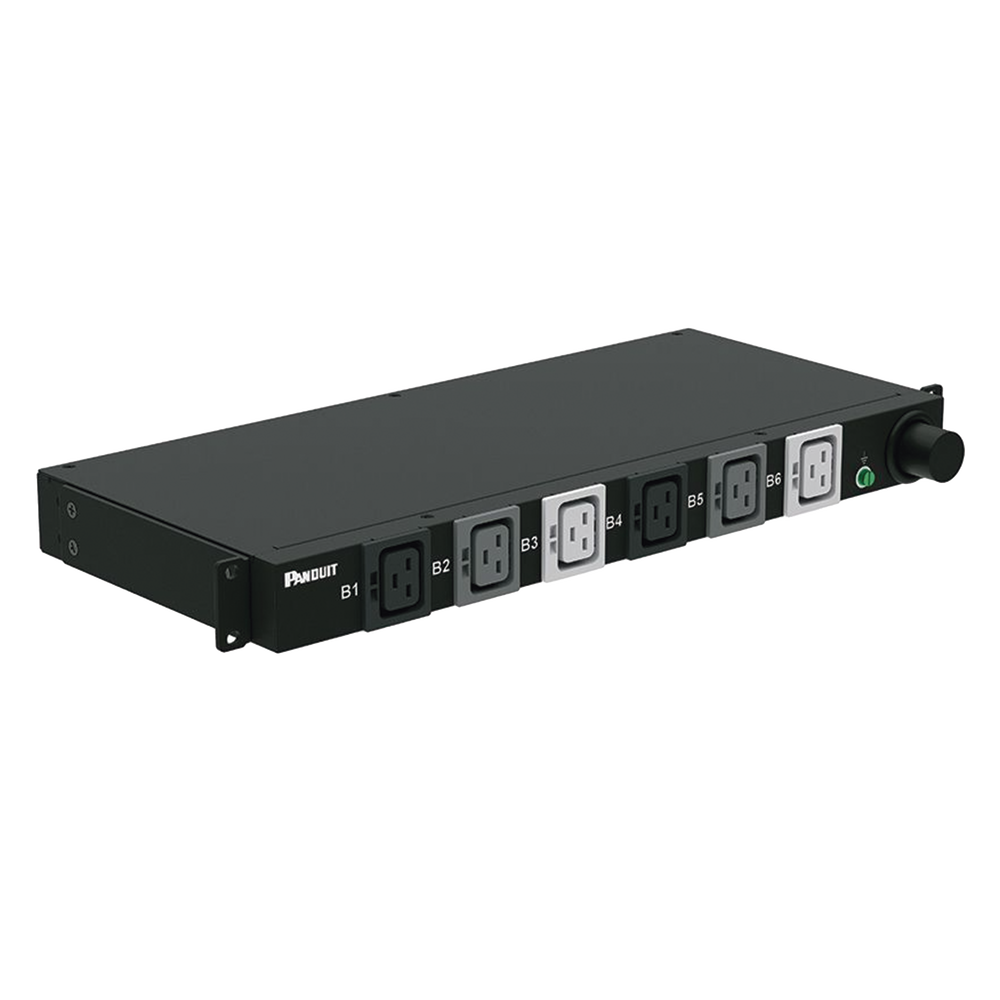 PANDUIT P06B02M - PDU Básico para Rack / 6 Salidas C19 / Entrada Trifásica 50 A / 208 Vca / Horizontal 1U / 19 in | SIERRA STORE