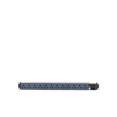 PDU Básico para Distribución de Energía, Enchufe de Entrada NEMA 5-20P, Con 12 Contactos NEMA 5-20R, Instalación Horizonta...