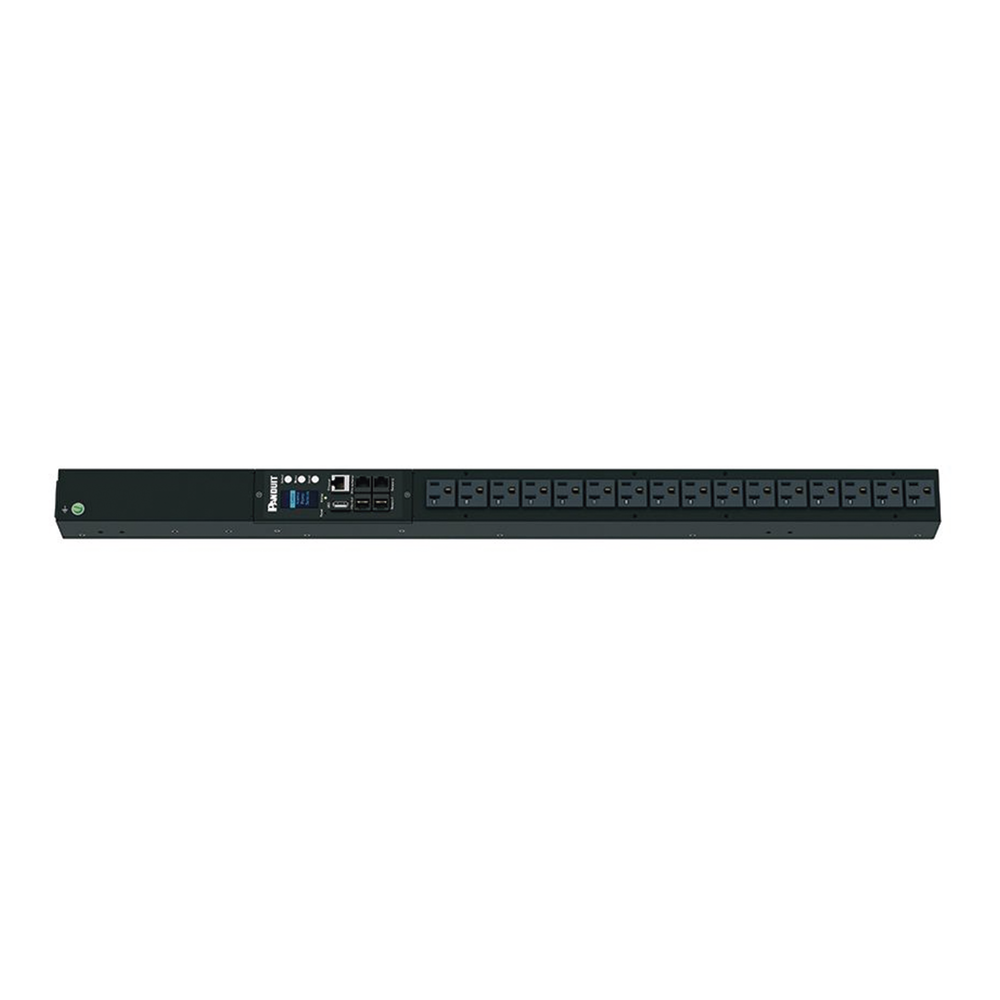 PANDUIT P16D20M - PDU Monitoreable / 16 Salidas NEMA 5-20R / Entrada NEMA 5-15P / 120 Vca / 15 A / 1.4 kVA / Instalación Vertical | SIERRA STORE