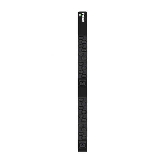 PANDUIT P22B05M - PDU Básico para Rack / 120 Vca / 20 A / 20x C13 + 2x C19 / NEMA L5-20P / Vertical 0U / 1.69 x 32.2 x 2.09 in | SIERRA STORE