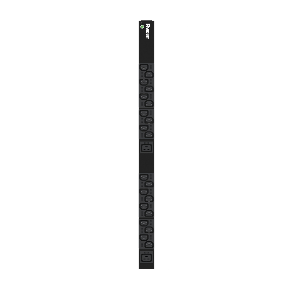 PANDUIT P22B05M - PDU Básico para Rack / 120 Vca / 20 A / 20x C13 + 2x C19 / NEMA L5-20P / Vertical 0U / 1.69 x 32.2 x 2.09 in | SIERRA STORE