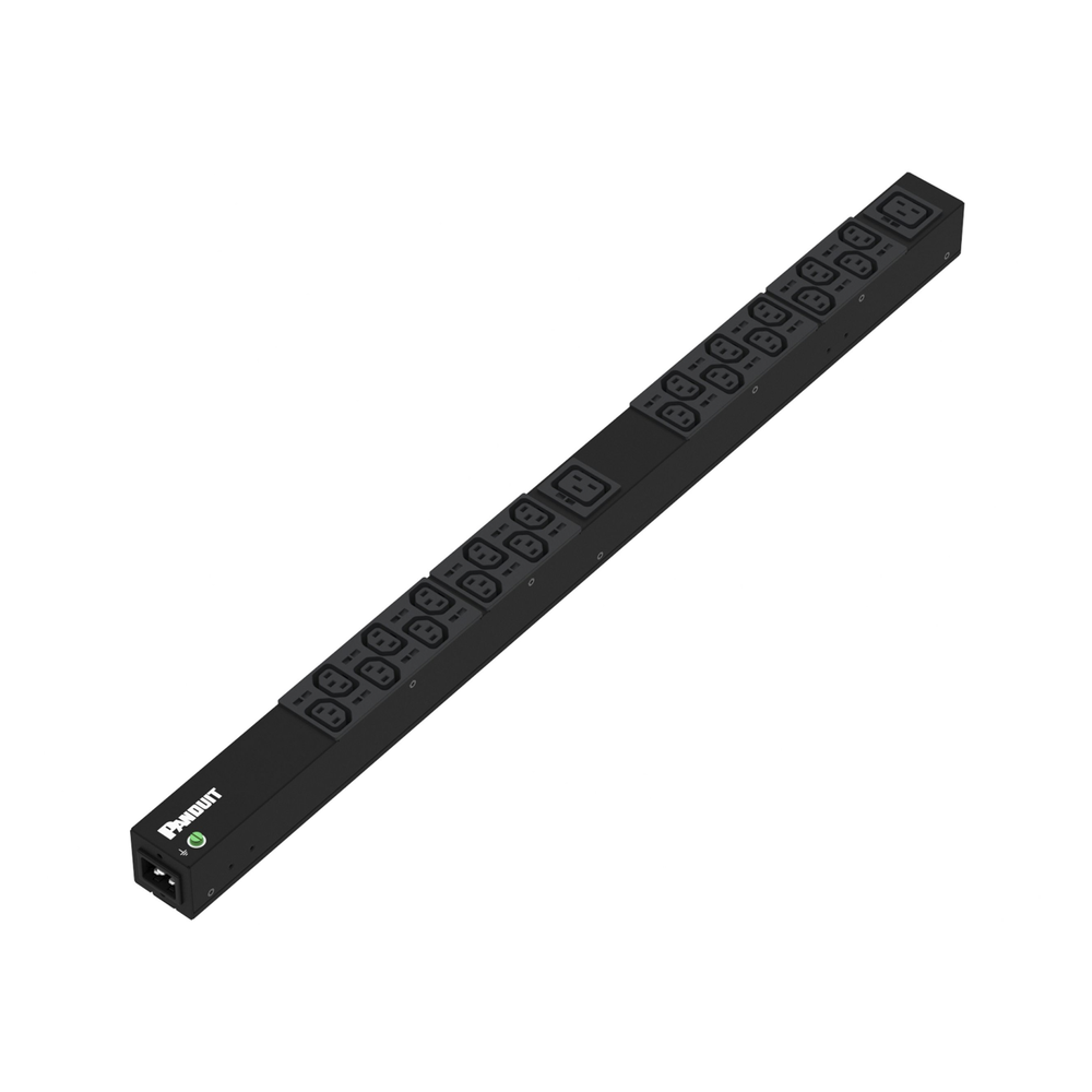 PANDUIT P22B05M - PDU Básico para Rack / 120 Vca / 20 A / 20x C13 + 2x C19 / NEMA L5-20P / Vertical 0U / 1.69 x 32.2 x 2.09 in | SIERRA STORE