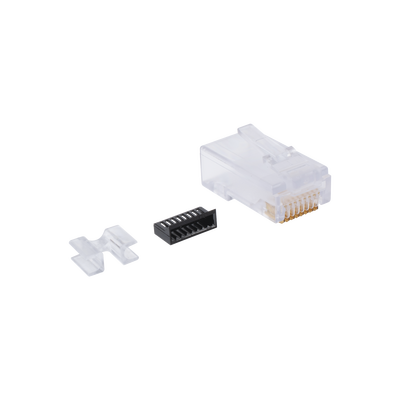 Plug RJ45 Cat6, Para Cable UTP Calibre 23 a 26 AWG, Chapado en Oro de 50 Micras, Bolsa con 50 Piezas SIEMON - Vista 2
