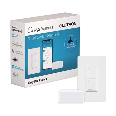 (Caseta Wireless) Kit Hub controlador, interruptor On/Off y placa. - LUTRON CASETA WIRELESS