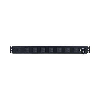 PDU Básico Para Distribución de Energía, Con 8 Tomas NEMA 5-15R Traseras y 2 Tomas 5-15R Frontales, 1UR, 15 Amp, 120 Vca -...