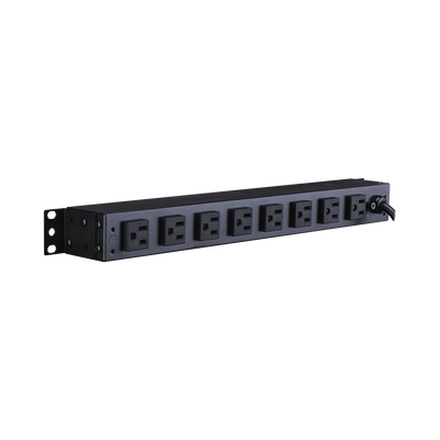 PDU Básico Para Distribución de Energía, Con 8 Tomas NEMA 5-15R Traseras, 1UR, 15 Amp, 120 Vca CYBERPOWER - Vista 3