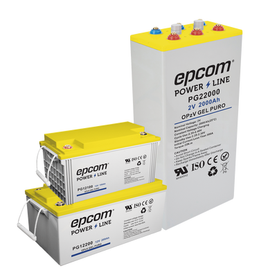 Batería de GEL PURO OPzV / 12 V @ 100 Ah / Ciclo profundo / Uso en Aplicaciones Fotovoltaicas y de Respaldo EPCOM POWERLIN...