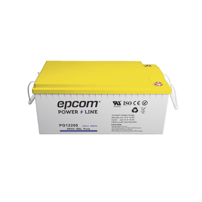 Batería de GEL PURO OPzV / 12 V @ 200 Ah / Ciclo profundo / Uso en Aplicaciones Fotovoltaicas y de Respald EPCOM POWERLINE...