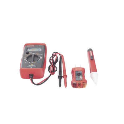 KIT Básico 3 en 1 con Multímetro Digital + Detector de Tensión sin Contacto + Comprobador de Fase GFCI AMPROBE - Vista 5
