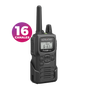Radio portátil UHF 450-470 MHz, 2 W, 16 canales, Resistente a Golpes MIL-STD-...