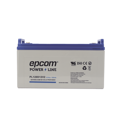 Batería 12 Vcc / 120 Ah / UL / Tecnología AGM-VRLA / CICLO PROFUNDO / Para uso en aplicaciones fotovoltaicas y de emergenc...