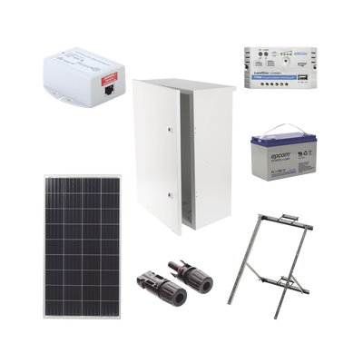 Kit Solar de 14 W con PoE Pasivo 24 Vcc para un radio de Ubiquiti airMAX o Cambium ePMP - EPCOM POWERLINE