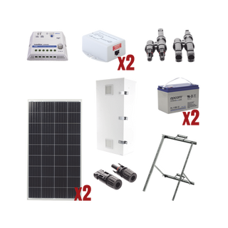 Kit Solar de 28 W con PoE Pasivo 24 Vcc para 2 Radios de Ubiquiti airMAX, Cambium ePMP - EPCOM POWERLINE