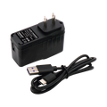 Adaptador de corriente AC/DC / Entrada 100-240 VCA / Salida 5 VCC @ 3 A / Conectores USB-C y micro-USB | SIERRA STORE