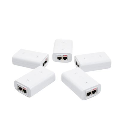 5 Unidades del Adaptador PoE Ubiquiti de 24 VDC, 0.5 A con puerto Gigabit, color blanco UBIQUITI - Vista 3