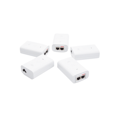 5 Unidades del Adaptador PoE Ubiquiti de 24 VDC, 1.0 A con puerto Gigabit, color blanco UBIQUITI - Vista 2