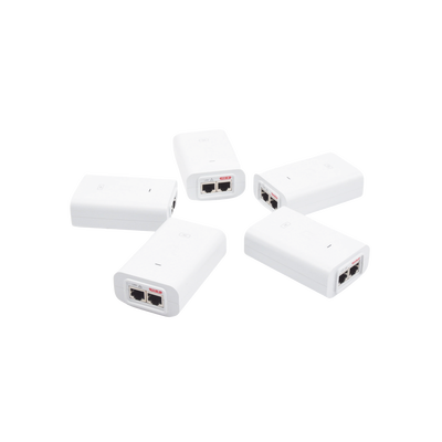 5 Unidades del Adaptador PoE Ubiquiti de 24 VDC, 1.0 A con puerto Gigabit, color blanco UBIQUITI - Vista 4