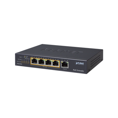 Extensor Ultra PoE de 65 Watts Con 4 Puertos Gigabit de Salida 802.3 af/at - PLANET
