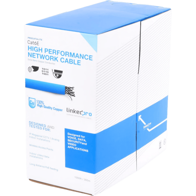 LINKEDPRO BY EPCOM - PRO-CAT-6-LITE-V2 - LINKEDPRO BY EPCOM PRO-CAT-6-LITE-V2 - Cable de Red UTP / Cat6 / 24 AWG / 305 m (1000 ft) / 100% Cobre / 250 MHz / CM / Interior / Azul