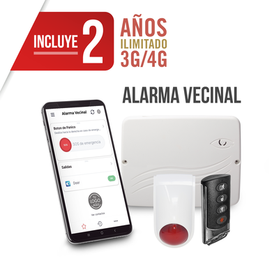 KIT ALARMA VECINAL Con Funcion Programación 100% vía WEB - M2M SERVICES