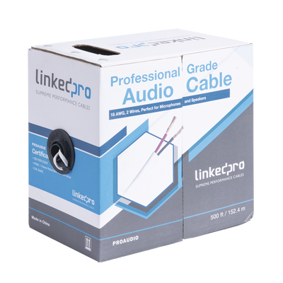 Cable para Audio Profesional de 2 Conductores Calibre 18 para Aplicaciones de Audio y Automatización Bobina de 152 Metros ...