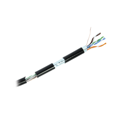 Bobina de Cable de 152 Metros (499 Pies), Cat5e, FTP, Blindado, para Intemperie, Color Negro, UL, Color Negro, para Aplica...
