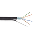 Bobina de Cable FTP con Mensajero de Acero de 305 Metros (1000 Pies) Cat6+ Calibre 23, Color Negro, para Aplicaciones en V...