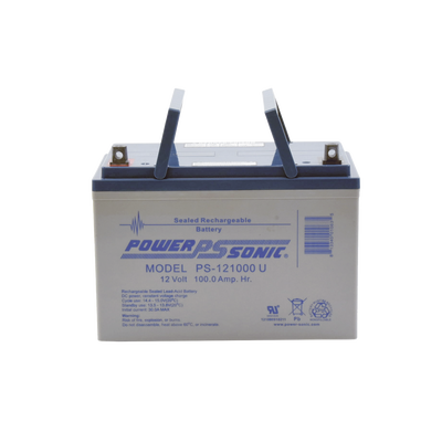 Batería 12V, 100AH, Para Respaldo, Tecnologías AGM/VRLA, 10-12 Años Vida Útil, Terminales U, Reconocida UL - POWER SONIC