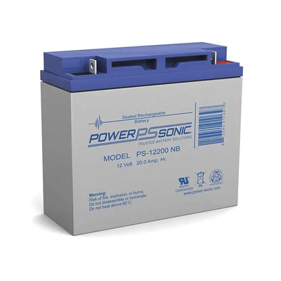 Batería 12V, 20AH, Para Respaldo, Tecnologías AGM/VRLA, 5 Años Vida Útil, Terminales NB2, Reconocida UL - POWER SONIC