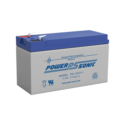 Batería 12V, 7AH, Para Respaldo, Tecnologías AGM/VRLA, 5 Años Vida Útil, Terminales F1, Reconocida UL - POWER SONIC