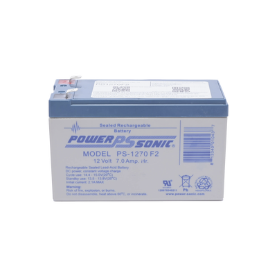 Batería 12V, 7AH, Para Respaldo, Tecnologías AGM/VRLA, 5 Años Vida Útil, Terminales F2, Reconocida UL - POWER SONIC