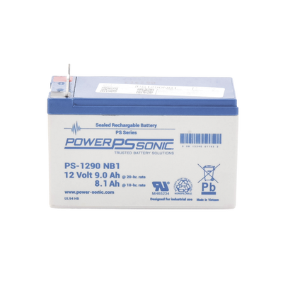 Batería 12V, 9AH, Para Respaldo, Tecnologías AGM/VRLA, 5 Años Vida Útil, Terminales NB1, Reconocida UL - POWER SONIC
