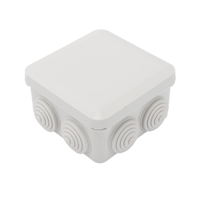 Caja Estanca, Derivación, Conexión de Plástico (89 X 89 X 50 mm) con 7 Glándulas de Goma. Para Instalaciones Comerciales, ...