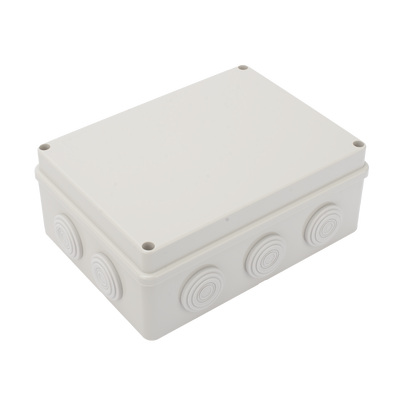 Caja Derivación-Conexión de Plástico (140 X 190 X 76 mm) con 10 Glándulas de Goma. Para Instalaciones Comerciales, Residen...