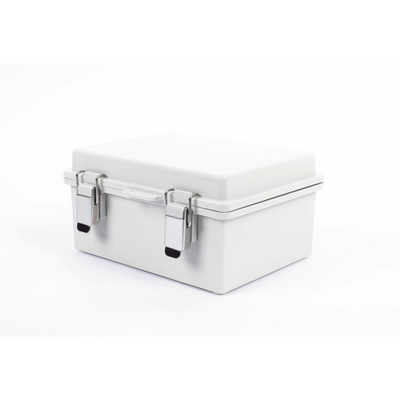 Gabinete de Plástico ABS, Uso en Intemperie IP66 (170 x 220 x 110 mm) Cierre por broche Inoxidable y Permite Cerrado con C...