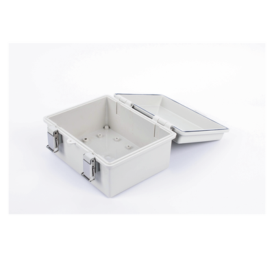 Gabinete de Plástico ABS, Uso en Intemperie IP66 (170 x 220 x 110 mm) Cierre por broche Inoxidable y Permite Cerrado con C...