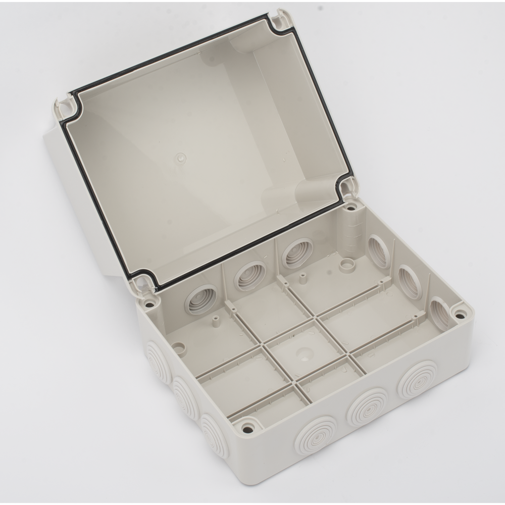 Caja de Derivación IP / 12 Glándulas Recortables / IP55 / Rango Térmico -40 a 120 °C / 190 x 240 x 165 mm (7.5 x 9.4 x 6.5 in) / | SIERRA STORE